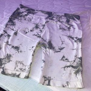 Soft tie dye spandex shorts